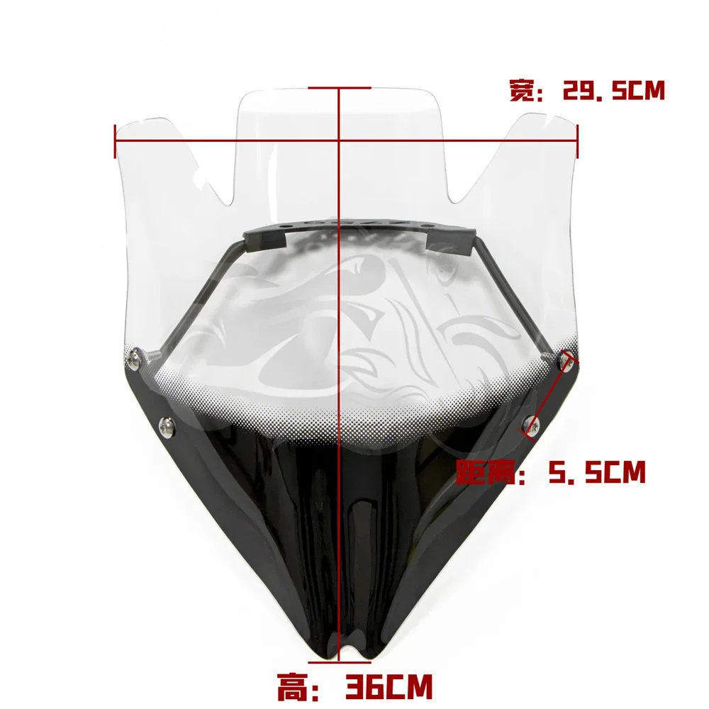 Fit For Kawasaki 2007 - 2012 Z750 Z750R Motorcycle Accessories Windshield Windscreen Z 750 2008 2009 2010 2011 Wind Deflectore