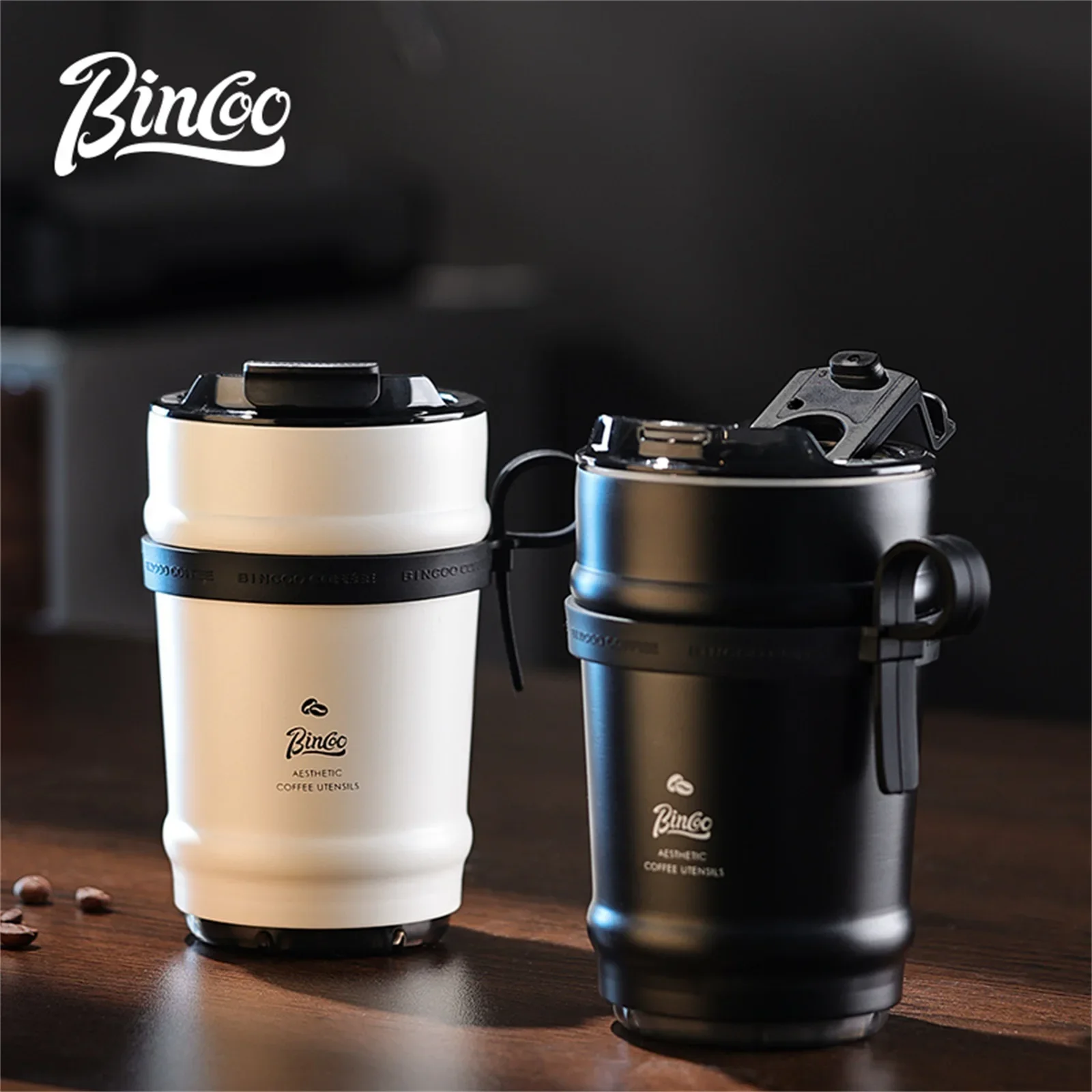 

Bincoo Ceramic Liner Coffee Cup Thermos Cup Portable Accompanying Water Cup For Men And Women 316 Stainless Steel Cold Cup