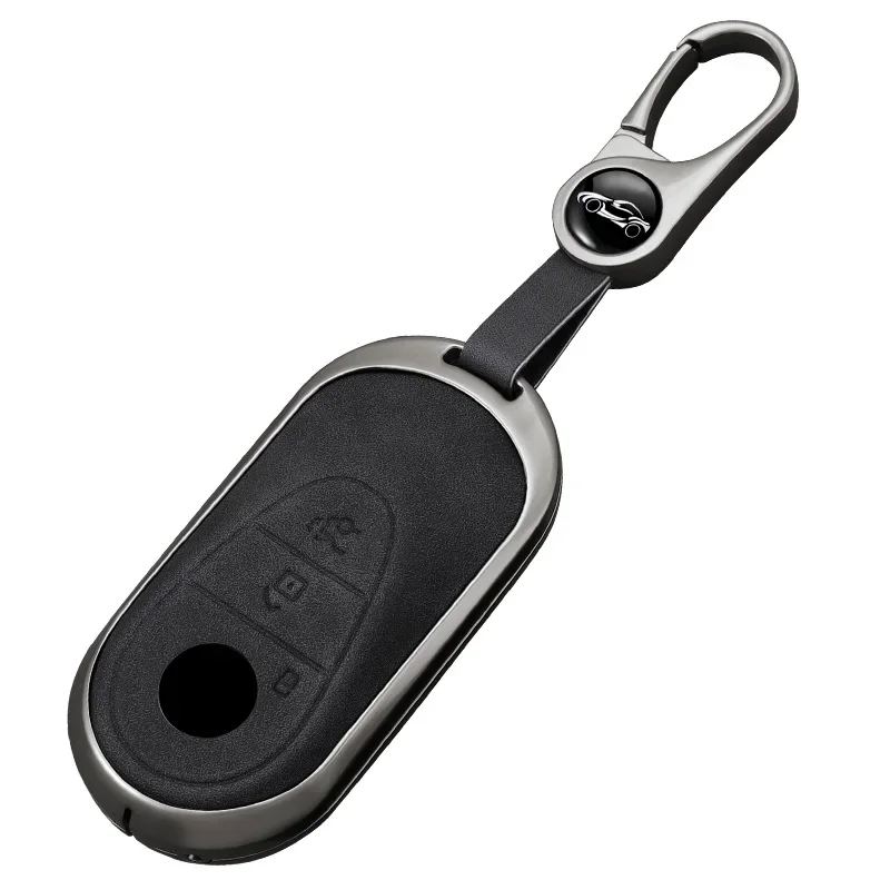 Car Leather Metal Key Case Holder Cover For Mercedes Benz C/S Class W223 W206 S350L S400L E Class W213 E300 Interior Accessories