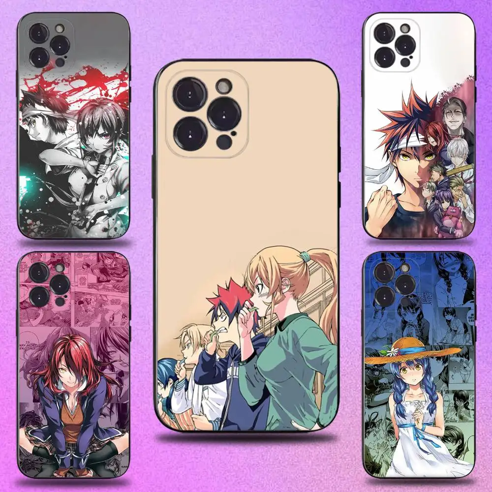 

S-Shokugeki no S-Souma Phone Case For iPhone 17,16,15,14,13,12,11 Plus,Pro Max,XS,X,XR,SE,Mini,8,7,Soft Silicone Black Cover