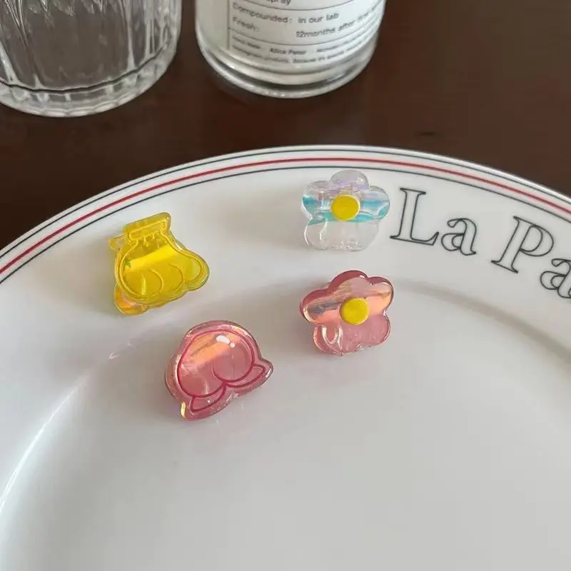 الكورية نمط مخلب شعر لطيف الفاكهة زهرة كليب الباستيل Kawaii كاندي كليب للفتيات الاطفال مشبك شعر الربيع الصيف إكسسوارات الشعر