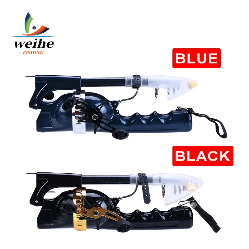 WEIHE Portable Folding Fishing Rod Built-In Reel And Fish Line Integrated Design for Easy Carry