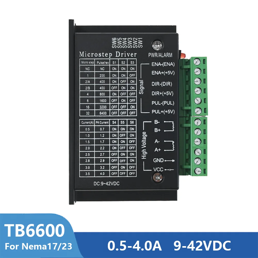 1/3/5 Uds TB6600 controlador de Motor paso a paso 32 segmentos 4A DC9-42V para Nema17 Nema23 42/57 controlador CNC de Motor impresora 3D