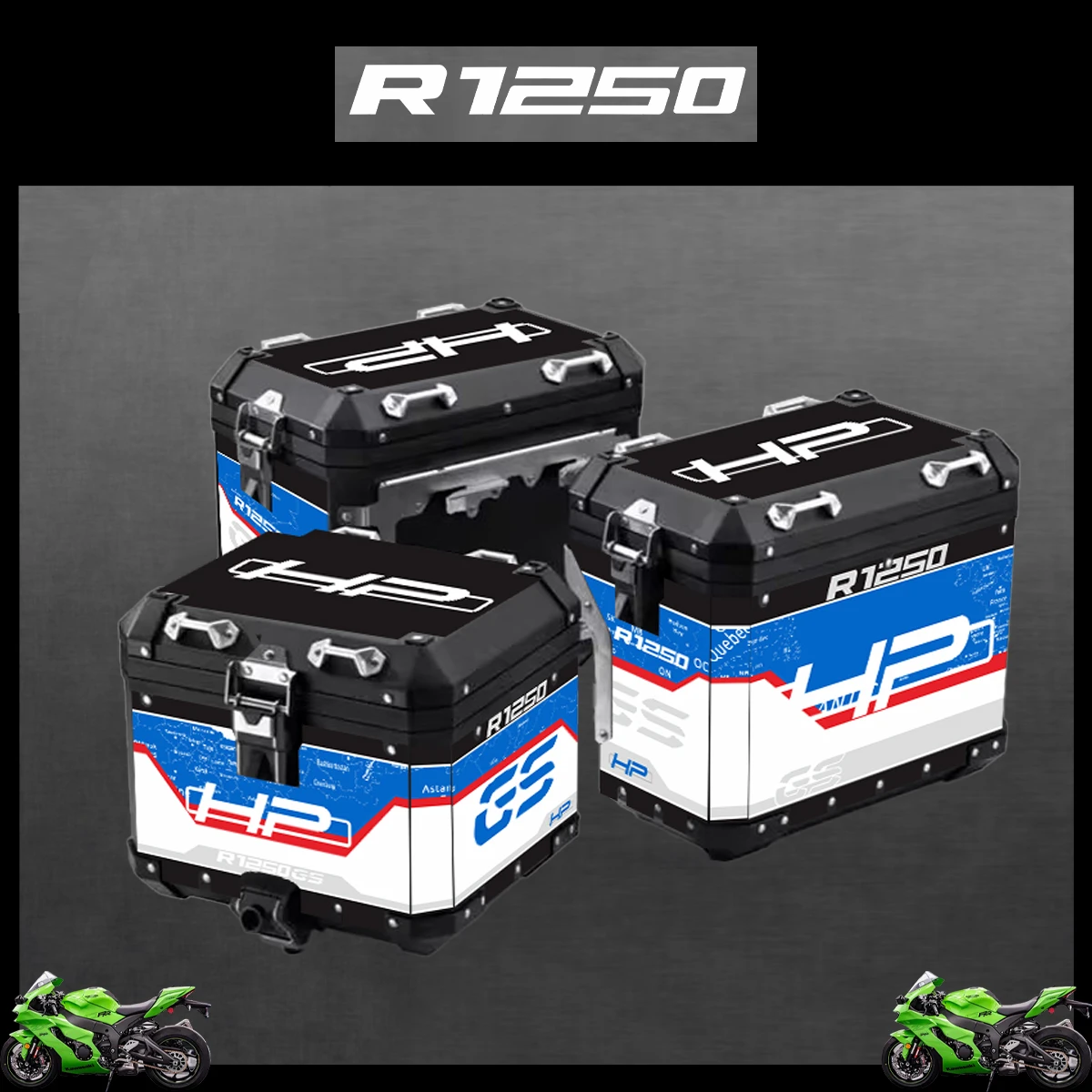 

Panniers 40 GS For BMW R1250GS R1250 GS ADV Triple Black Adventure 2019-2023 2022 2021 2020 Motorcycle Aluminum Box Sticker Case