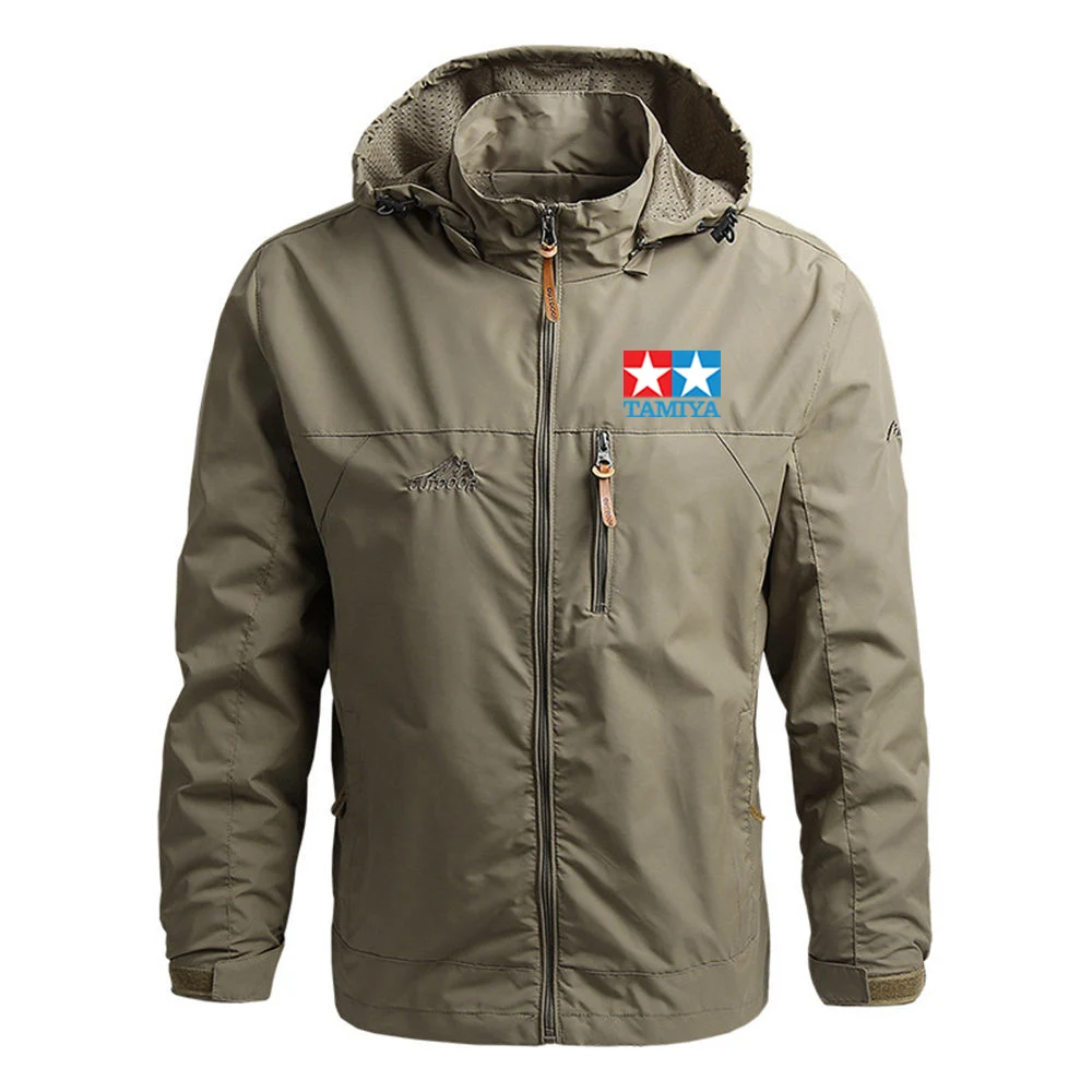 

2025 Spring Autumn Man's Custom Simple Style Coat Hoodies Taniya Logo Print High Quality Windproof Mountaineering Suit Jacket
