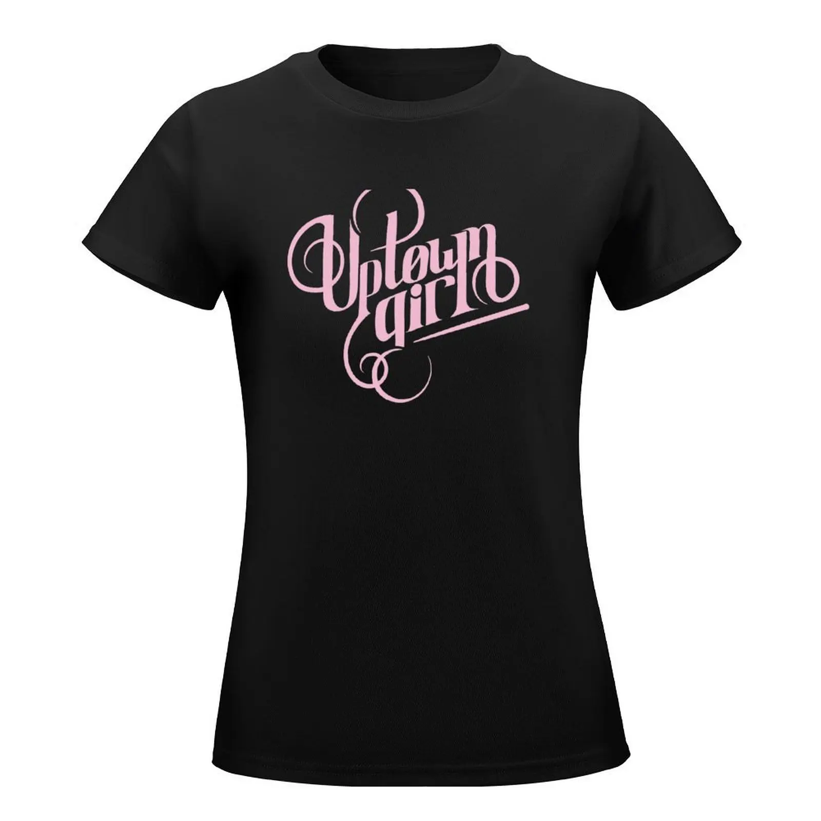 Uptown T-Shirt anak perempuan gaun kaus edisi baru bobot berat vintage untuk wanita grafis