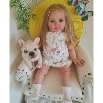 Adelaide 22 inch reborn baby doll Bebe reborn handmade lifelike long hair muñeca ееооdoll boneboneca bebés Reborn кллеееоон