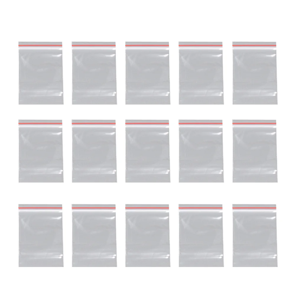 

500pcs Transparent Zipper Zealed Bag Plastic Display Sealing Bag Food Storage Pouch Plastic Packaging Bag (6 x 8cm)