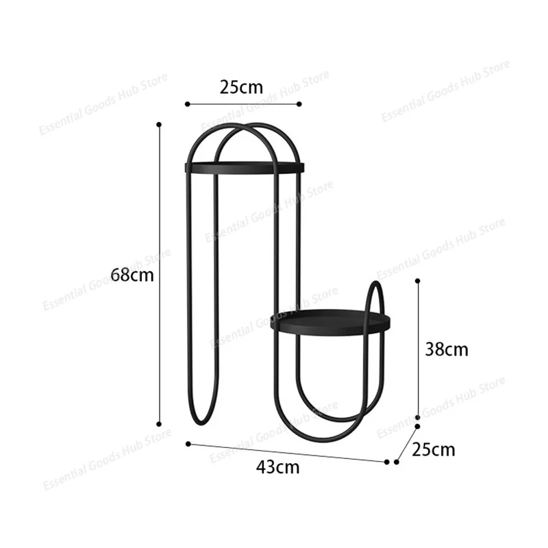 2 Tier Plant Stand Metal Flower Pot Holder Potted Plant Stand Flower Display Shelf For Home Living Room Patio Garden Balcony