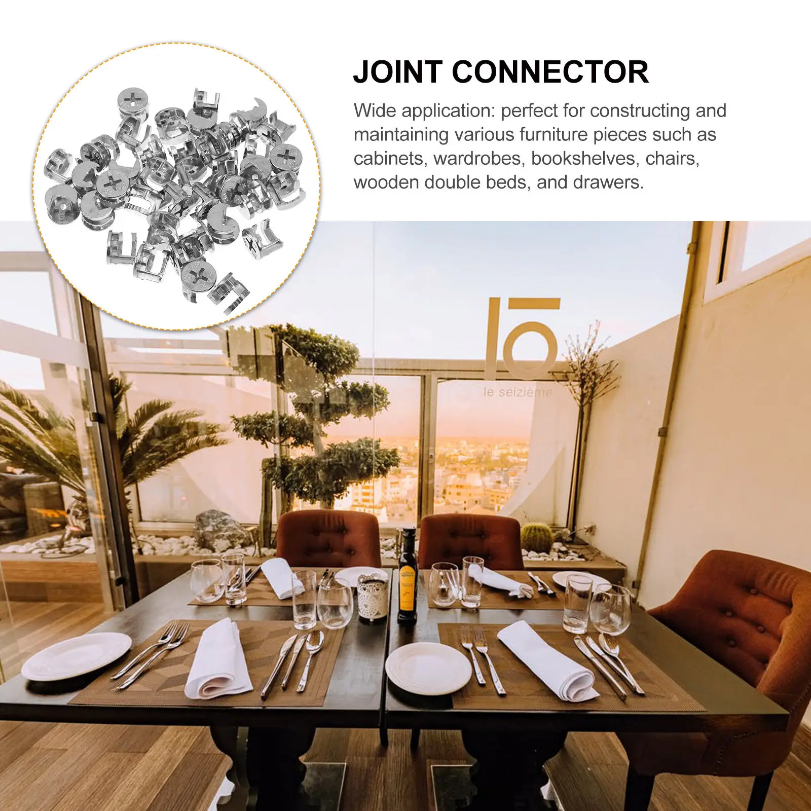 40Pcs Furniture Connector Kit Cam Lock Nut Fasteners Eccentric Bolt Hardware Strong Threaded Joint for Rv Furniture Bedroom