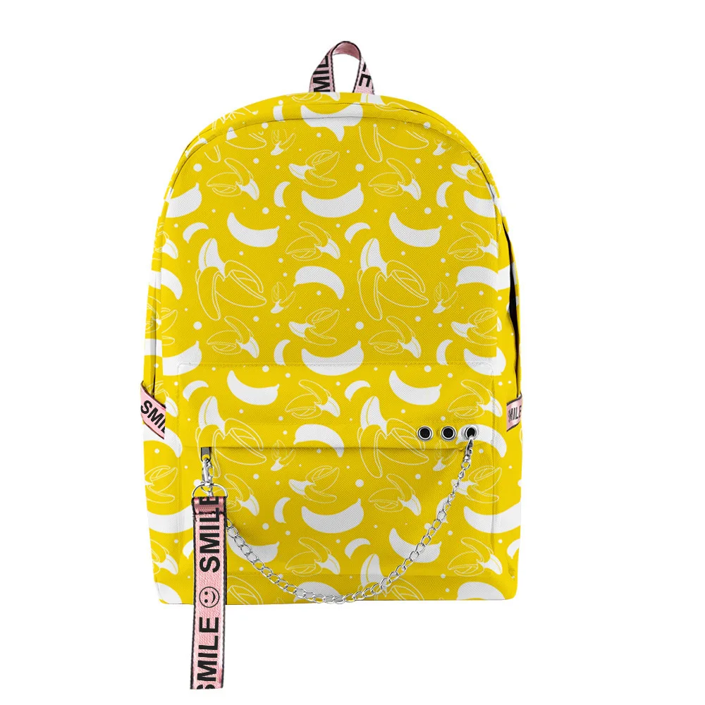Popular Novelty Fruit pattern Student School Bags Unisex 3D Print Oxford Waterproof Notebook multifunction Travel Backpacks