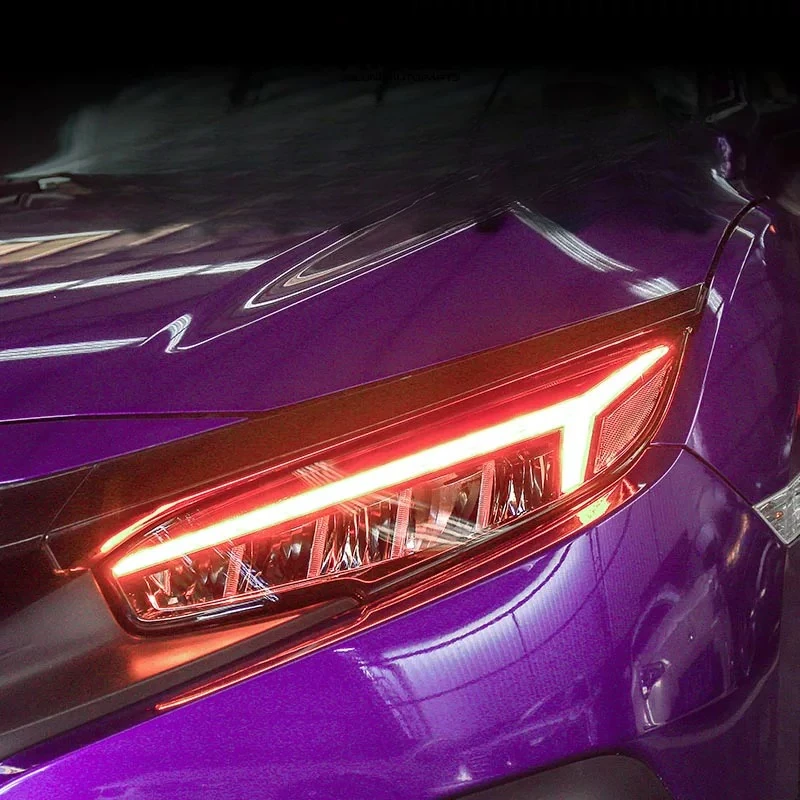 Suitable for 16-21 headlight assembly modification full LED daytime running light streamer steering