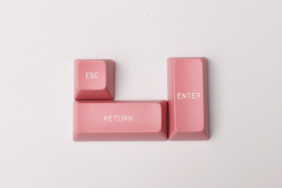 Pink Maxkey SA keycap Doubleshot ABS  return esc spacebar 6.25 and 7u for mechanical keyboard use