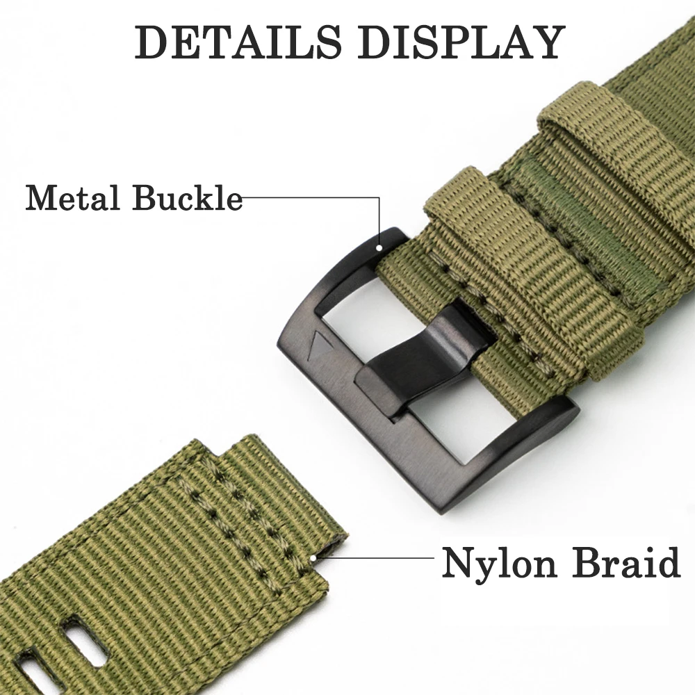 حزام نايلون متوافق مع Garmin Forerunner 735xt/220/230/235/620/630 حزام رياضي لملحقات حزام Garmin Approach S20/S5/S6