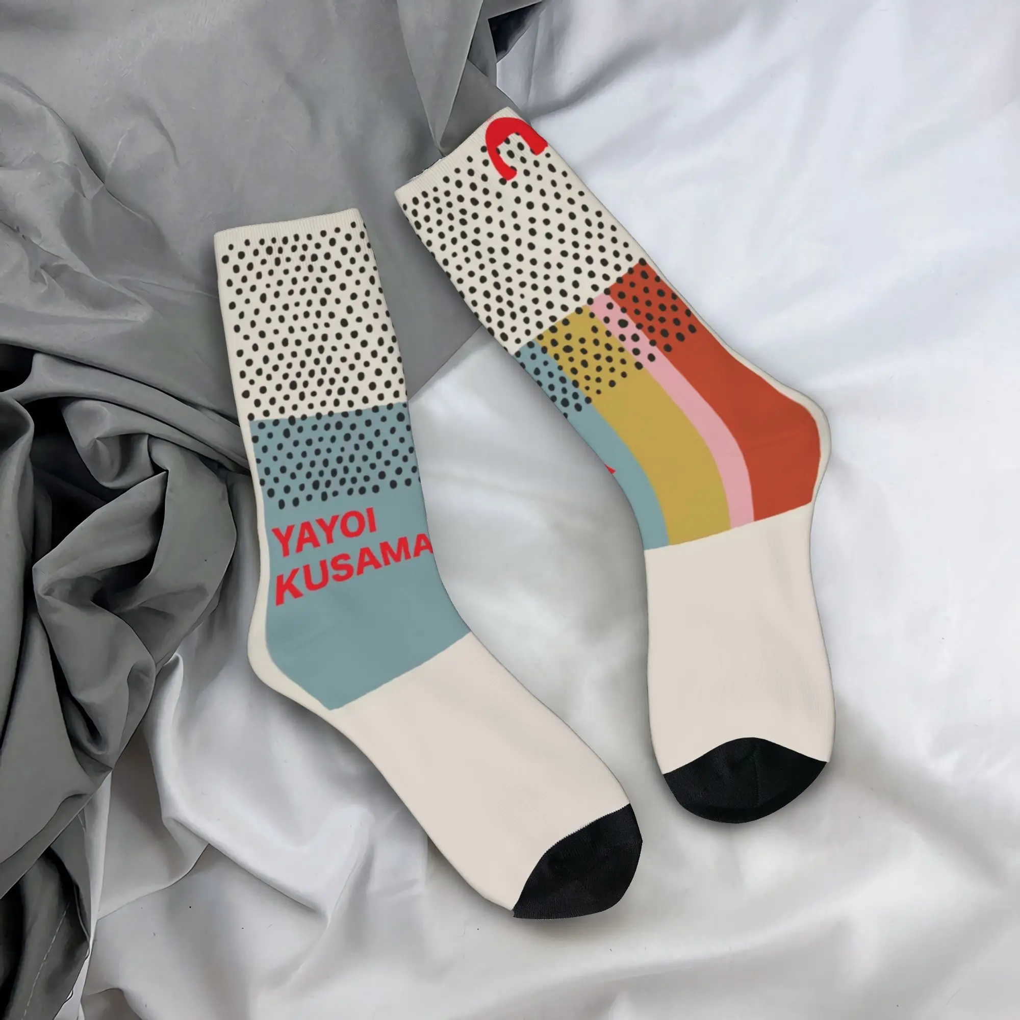 

Custom Funny Yayoi Kusama Infinity Dots Socks Men Women Warm 3D Print Sports Basketball Socks