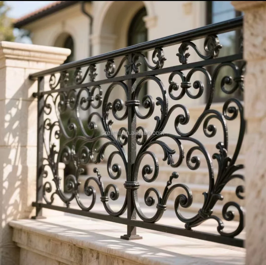 Customization Modern Iron Stairs Railing Designs Easy Installation with Iron Pipes Balustrades & Handrails