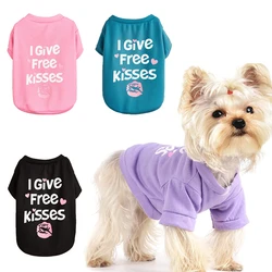 Sweet Print Puppy Dog tshirt Vest primavera autunno cotone Pet vestiti per cani di piccola taglia barboncino Yorkshire Teddy Shirts mascotas Outfits