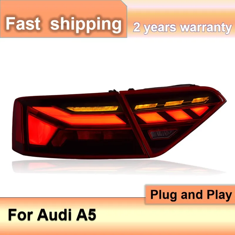 اكسسوارات السيارات لأودي A5 الذيل مصباح 2008-2016 A5 الذيل ضوء الخلفي DRL الضباب الفرامل بدوره إشارة عكس #5