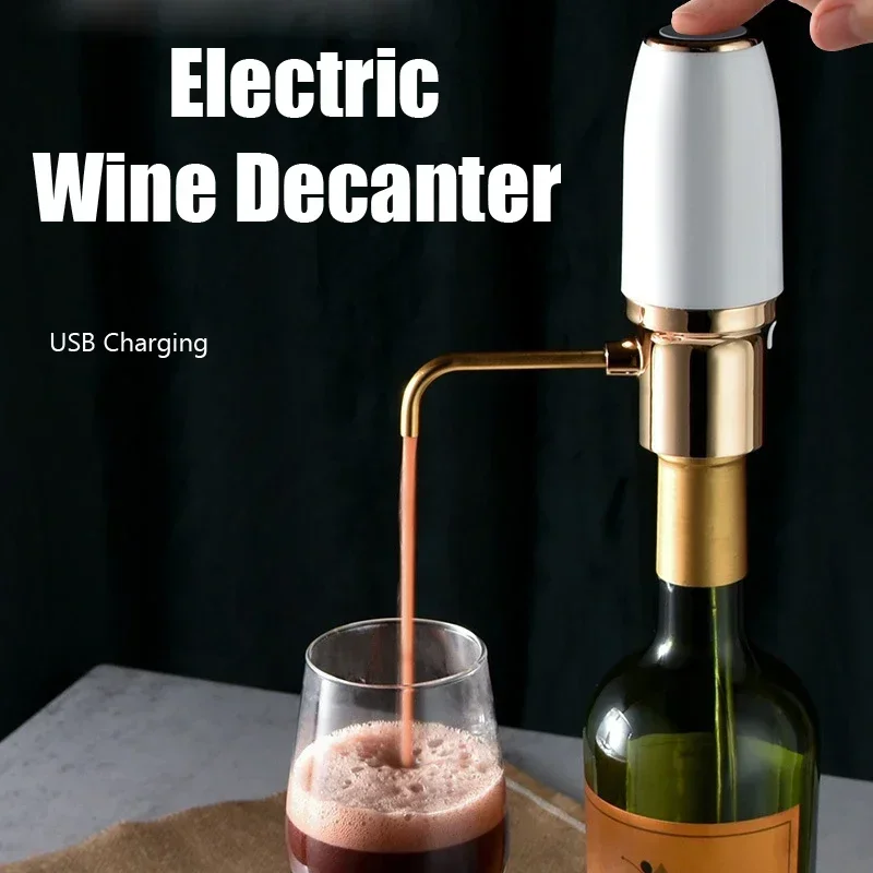 

Electric Wine Aerator Pourer Automatic Smart Decanter Dispenser Rechargeable with USB Whiskey Decanter For Kitchen Bar Party