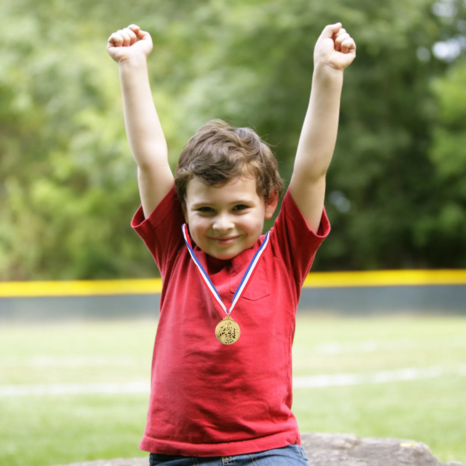 

5pcs Medals For Awards Sports Competition Reward Race Zinc Alloy Durable Medal Lanyard Included Smooth Edge Long Lasting Metal