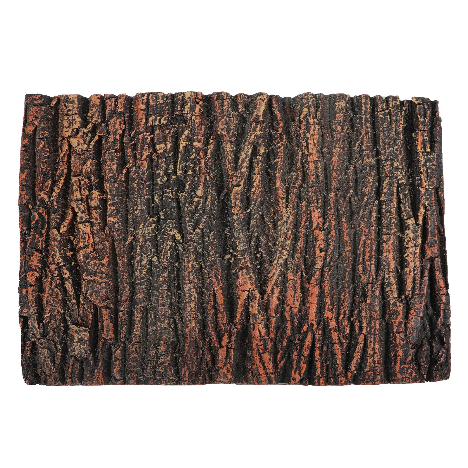 

1pc Simulation Rock Panel Premium Pu 3D Landscape Board For Aquarium Turtle Tank Reptile Box Decor Emulated Oak Bark