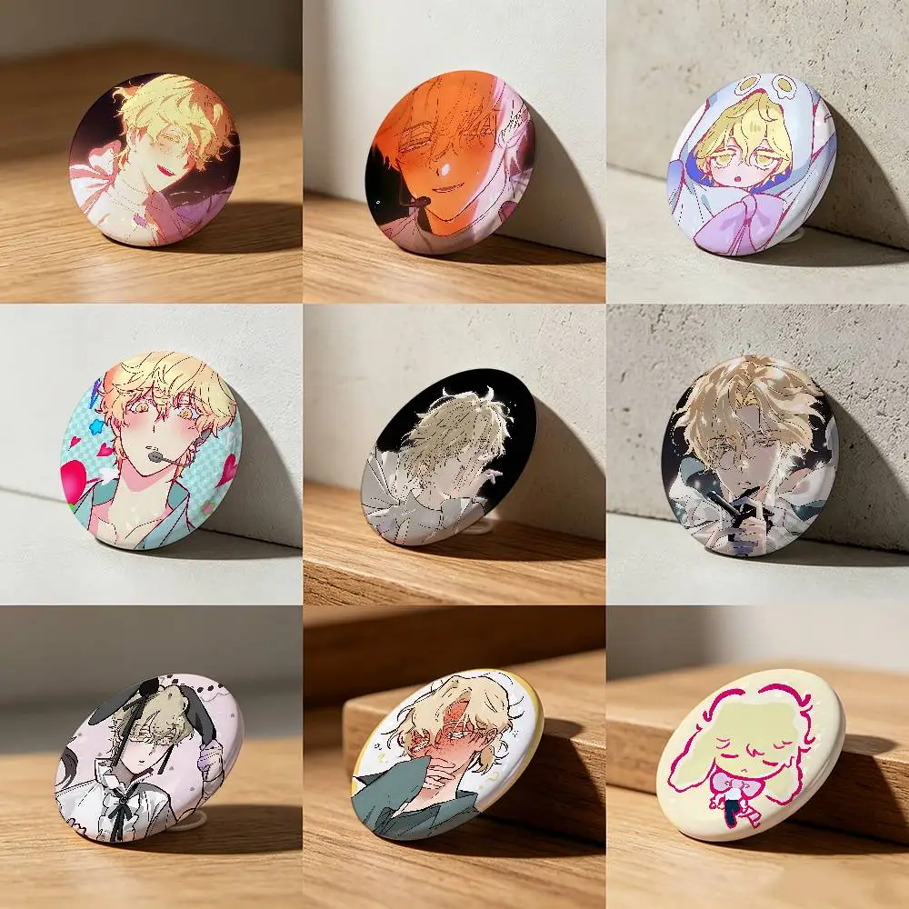 Luka A-Alien S-Stage Laser diamond texture Button Pins Tinplate Brooches Cartoon Creative Badge Backpack Clothes Decor