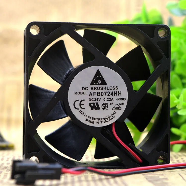 ORIGINAL AFB0724HH 7CM 7025 24V 0.22A 2WIRES COOLING FAN