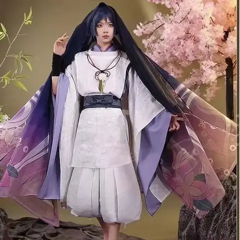 Scaramouche The Wanderer 코스프레 의상 Scaramouche 앙상블 컴플리트 헤어 페루케 Wanderer 사용법 일상복 tenues pour