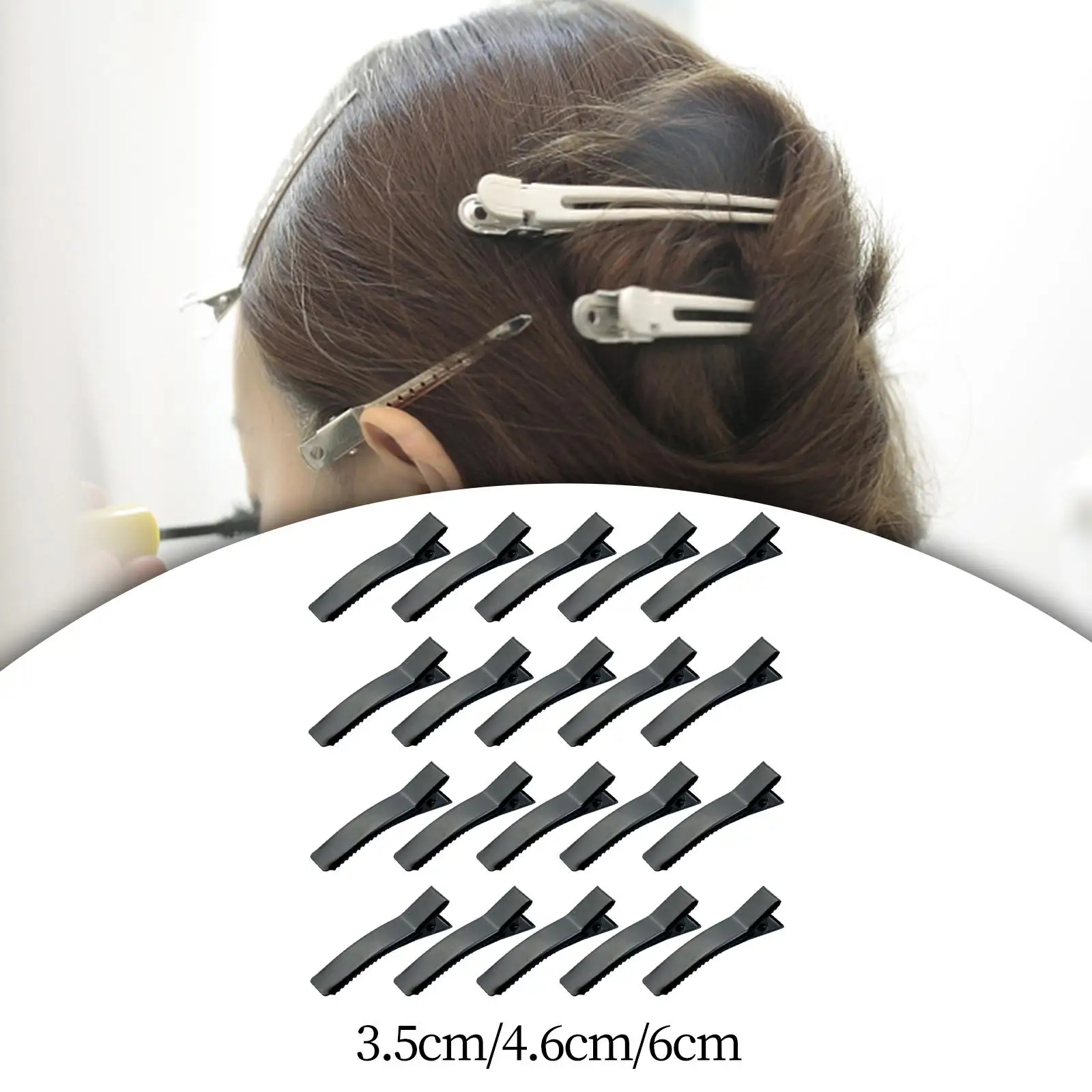 20 Pieces Alligator Hair Clips, Hair Bow Clips, Serrated Black Thickened Hairpins for Arts and Crafts Projects DIY Supplies 4
