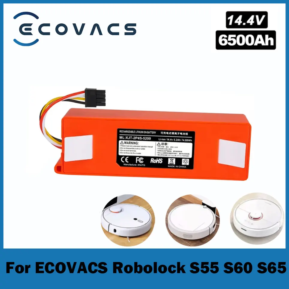 

ECOVACS 100% Originele BRR-2P4S-5200S Robotstofzuiger Vervangende Batterij Voor ECOVACS S55 S51 S5 Max S6 Onderdelen