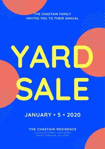 Yard Garage Sale v1 Customized Sign Weatherproof Aluminum sign