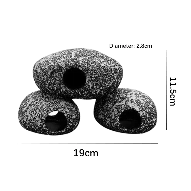 Aquarium Cichlid Stone Shelter Hiding Cave Ceramic Rock Shrimp Breeding Fish Tank Pond Ornament Aquarium Landscaping Decoration