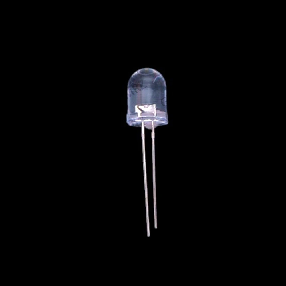 100PCS 5Values ​​Color 10MM Transparent Yellow Blue F10 White Red Green LED Beads Light Emitting Diode LED Light Pack Yellow