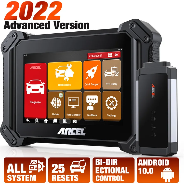 

V6 PRO OBD2 Bluetooth Automotive Scanner Bi-Directional Control IMMO AF EPB ABS 25 Reset Auto Scan Diagnostic Tools PK X6