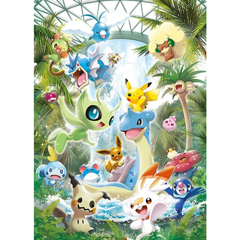 Japanese Anime Peripheral Pokemon Poster Decor Pikachu Charizard Wall Art Watercolor Canvas Painting Modern Room Decor Picture