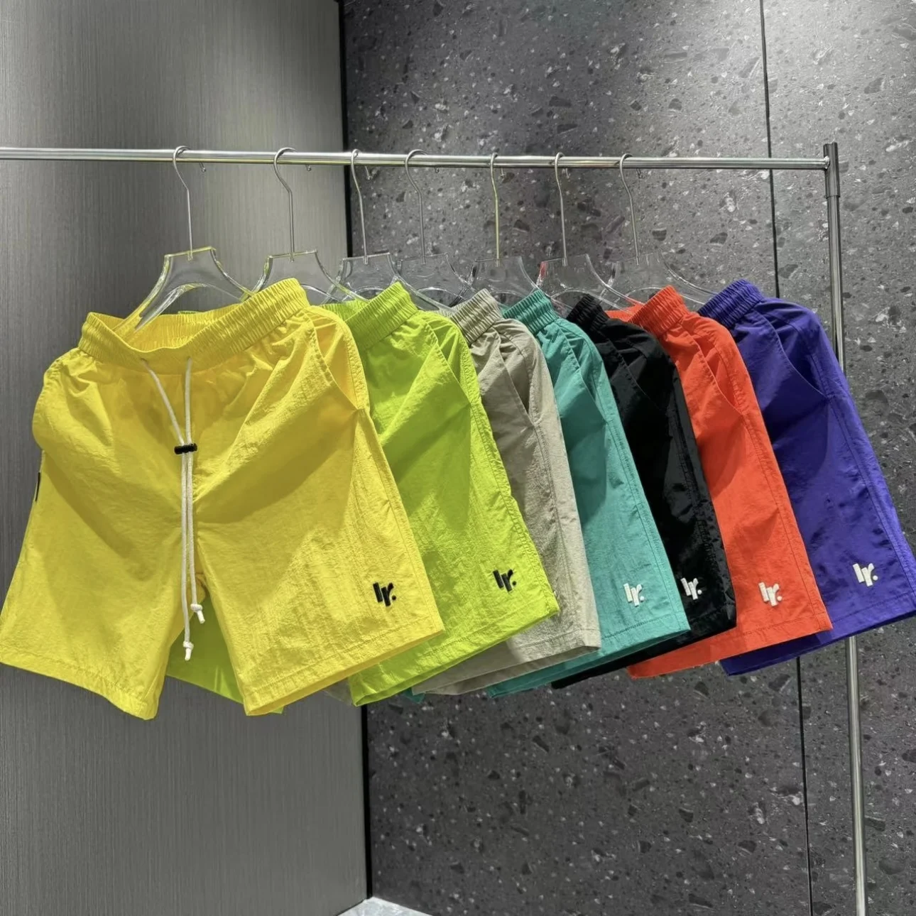 

Casual Summer Men's orts Breathable Candy Color Classic Simple Versatile Beach Pants Loose Fit Elastic Waist Straight...