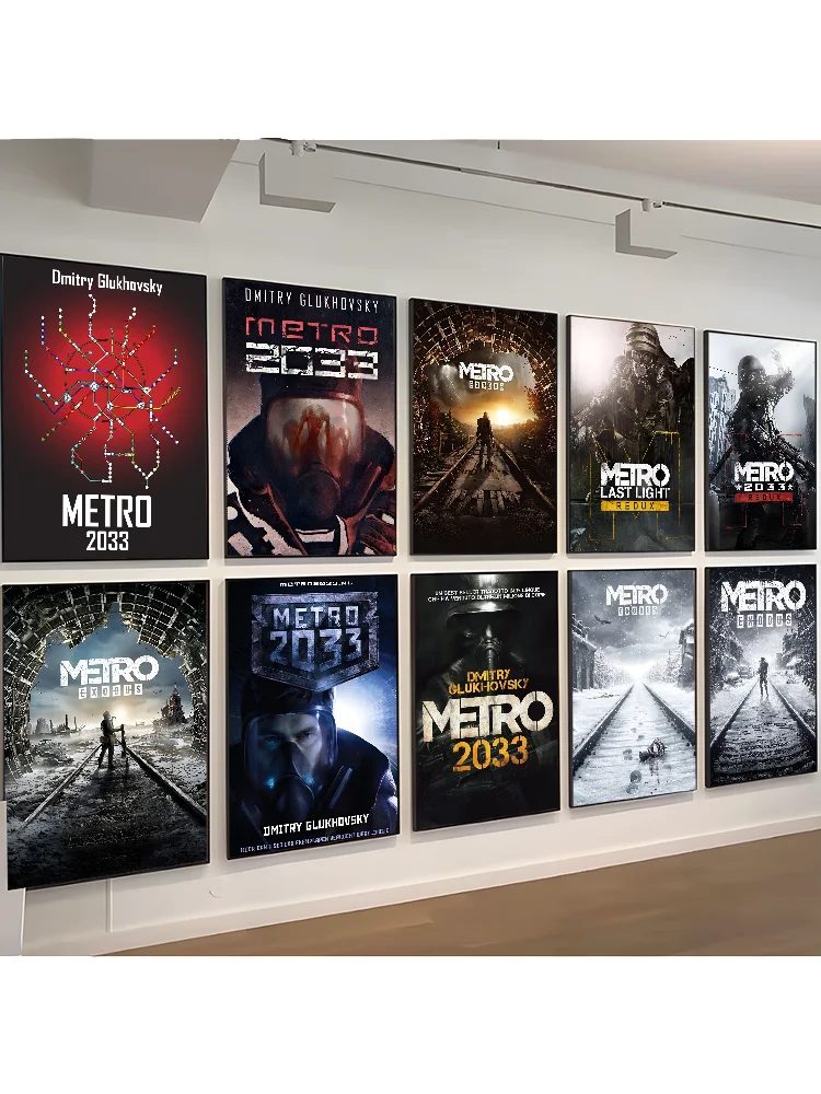 M-Metro 2033 Anime Jeu Vidéo Livre Blanc Affiche HD Qualité Affiche, Peinture Artistique Murale, Salle D'étude, Décor Mural