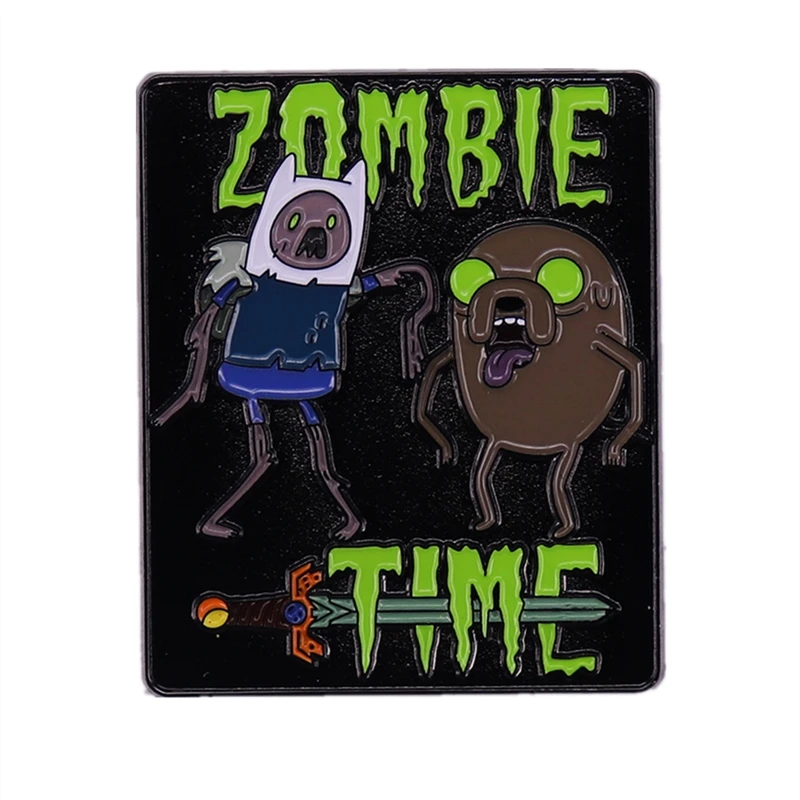 

Zombie Time Hard Enamel Pin American Science Fantasy Animated Brooch Adventure Cartoon Badge