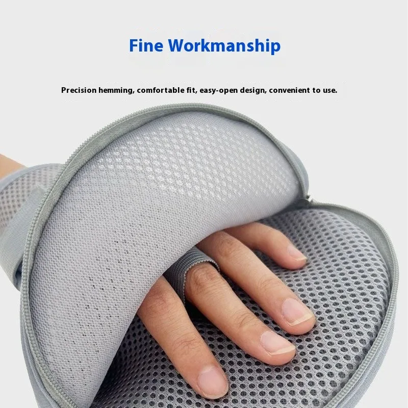 Breathable Restraint Mittens Bedridden Elderly Adjustable Wrist Straps Anti Scratch Hand Protector Nursing Comfortable Safety