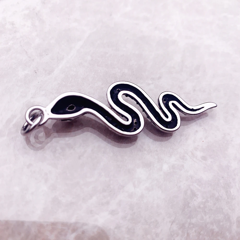 Pendant Black Snake Brand Fashion 925 Sterling Silver Jewelry Europe Vintage Accessories Gift For Woman Men Girls
