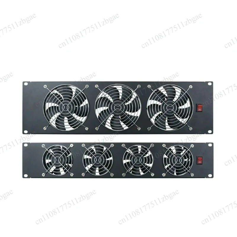 3U 19‑Inch Server Rack Mount Cooling Fan Panel, 220V High‑Power Exhaust Fan with Lightning Protection Function