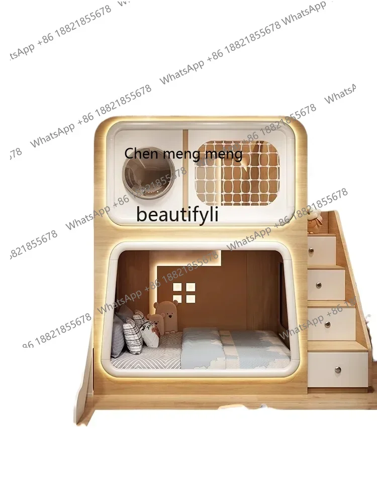 ss cn8350 ss 8350 Space Capsule Boys  Girls Bed Lower Bunk Double-Layer Creative Bunk Bed High Guardrail Sister and Brother High