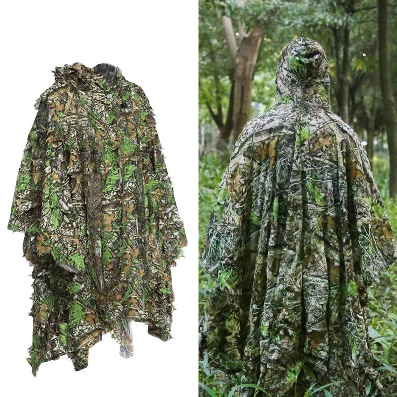 Outdoor Hunting Maple Camouflage Cape, Jungle Ghillie Suit