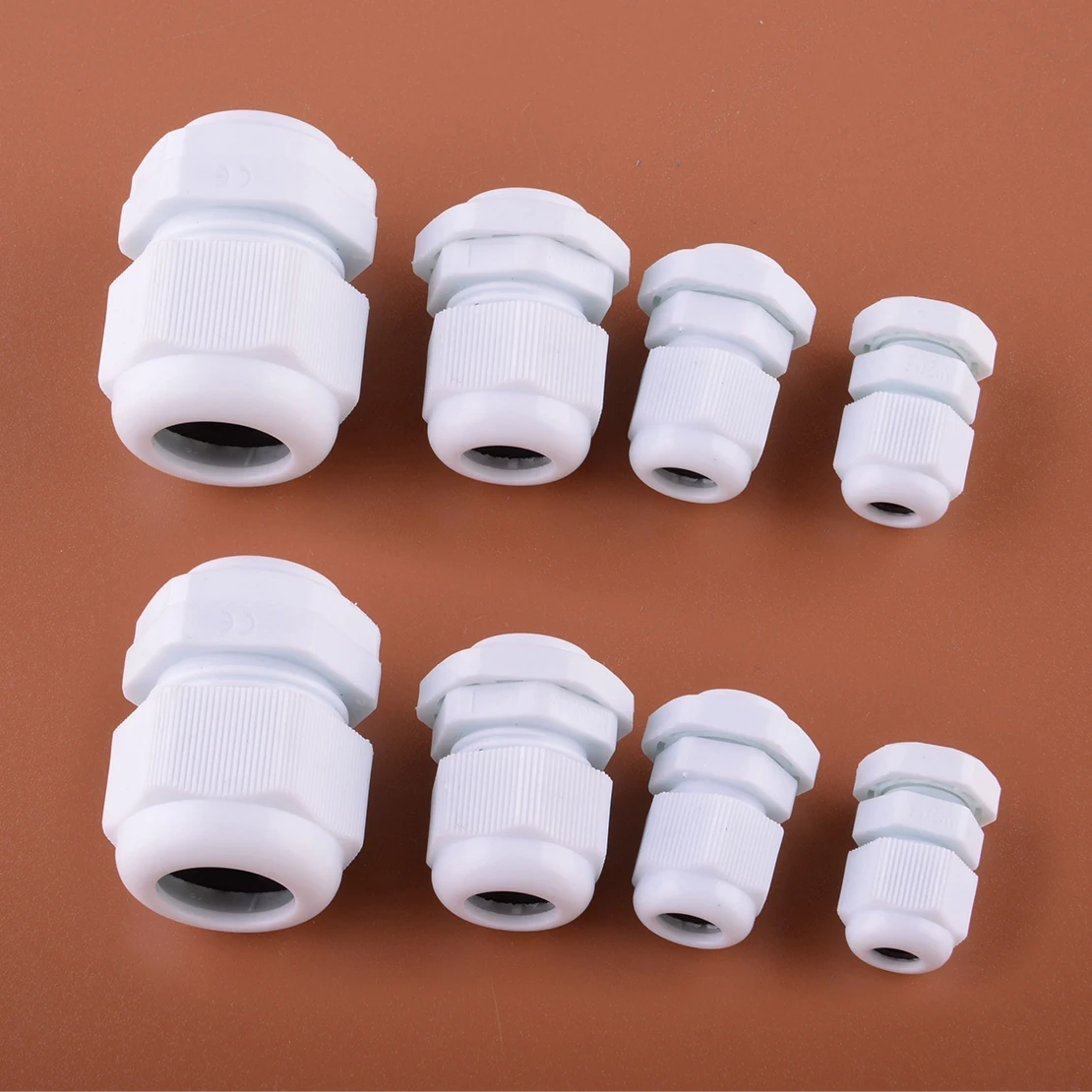 

1 Set M12 M16 M20 M25 Strain Relief Cord Grip Cable Wire Gland Lock Nut for Distribution Boards Electrical Appliances Plastic