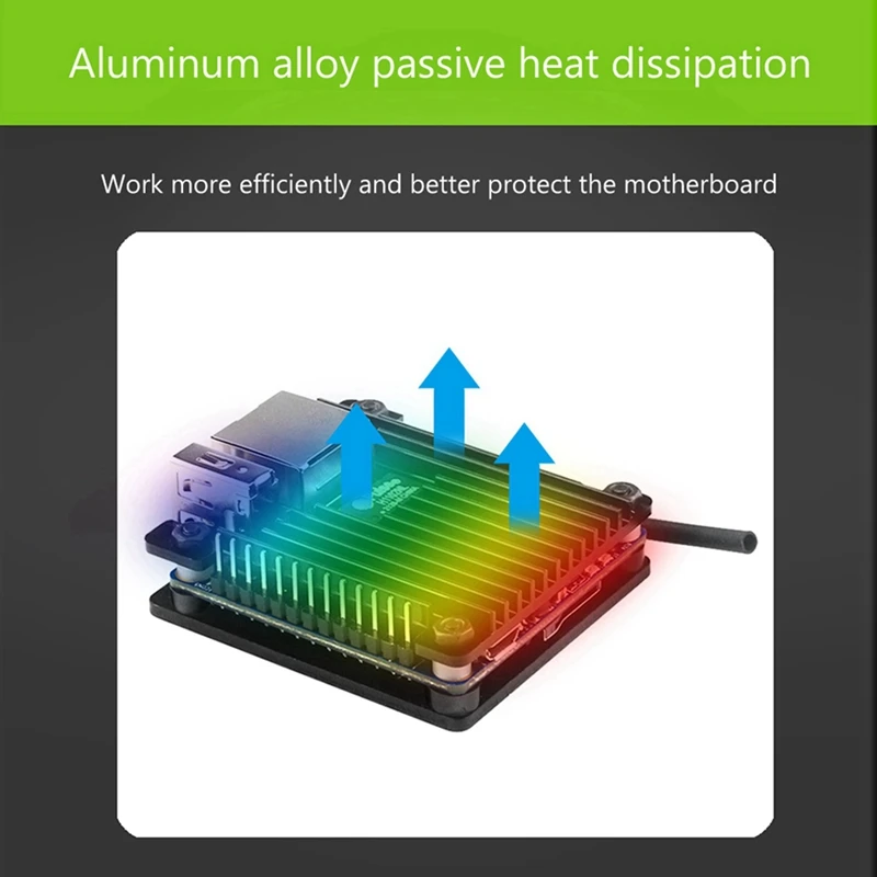 2X For Orange Pi Zero Aluminum Case Development Board Protection Cooling Shell Metal Protective Passive Cooling Enclouse