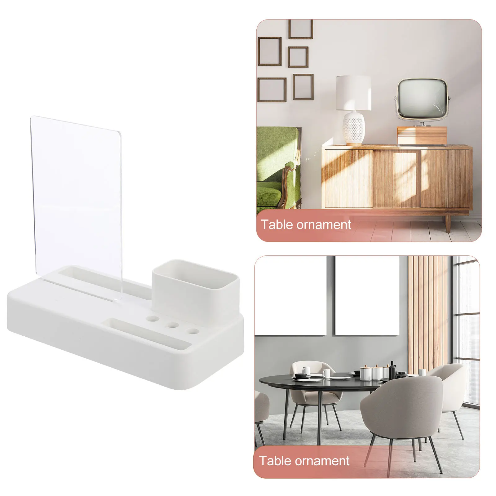 Акриловая доска для сообщений, прозрачная настольная доска для письма, доска для заметок для домашнего офиса, школы, кухни, свадьбы, вечеринки, подставка для вывески, органайзер