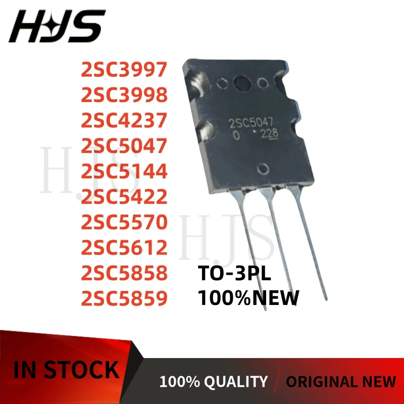 5PCS 100%NEW 2SC3997 2SC3998 2SC4237 2SC5047 2SC5144 2SC5422 2SC5570 2SC5612 2SC5858 2SC5859 TO-3PL In stock