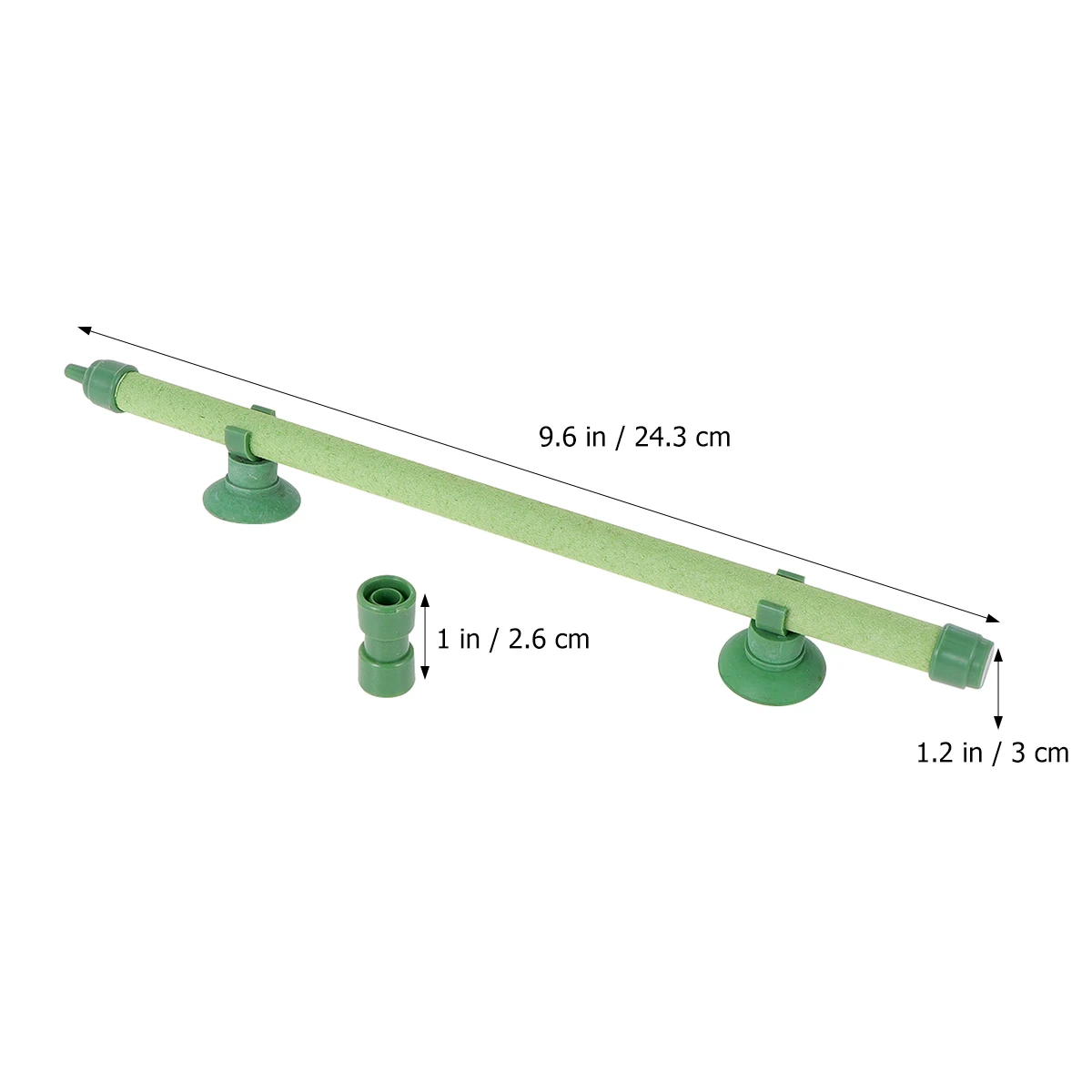 

10Inches Air Stone Tube Aerator for Fish Tank Aquarium 2Suction Cups Adjustable Bubble Diffuser Pet Supplies