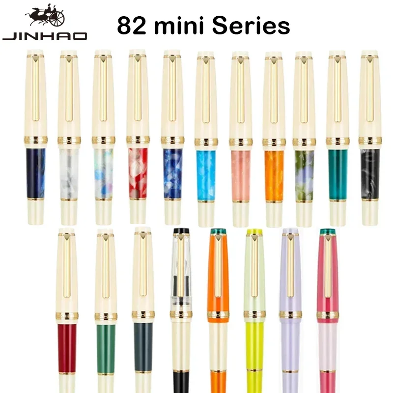 

JINHAO 82 Mini Fountain Pen Acrylic Smooth Writing Ink Pens for Office Business Signature School Supplies Xmas Gift for Students