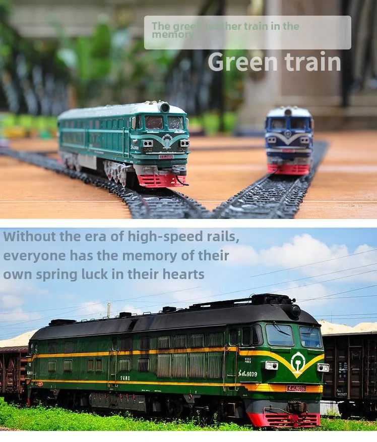 Simulation Dongfeng Train Head Aole Diesel Locomotive 4B Electric Track Train Collection Vehicle Toys